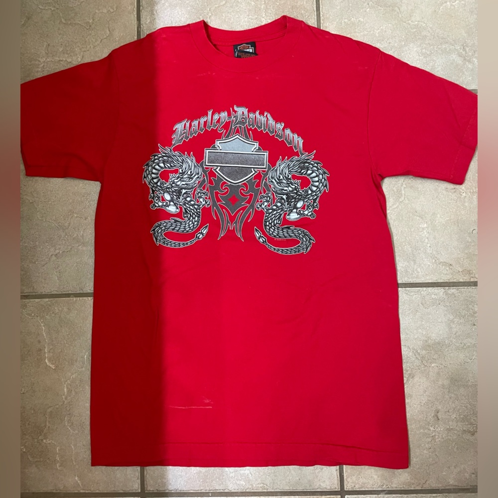 Vintage Y2K design, short sleeve, men’s Harley shirt